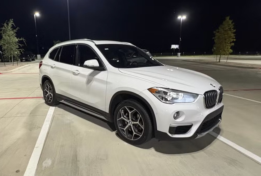 White BMW X1 SUV available to rent in Granbury and Glen Rose, TX